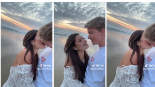 Pontus Rasmusson With Girl Friend On The Beach