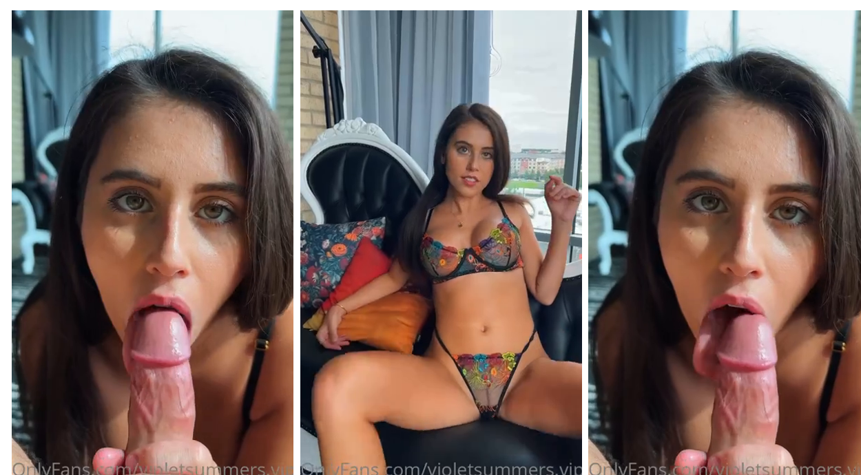Violet Summers Best Blowjob Cum Swallow POV Video Leaked