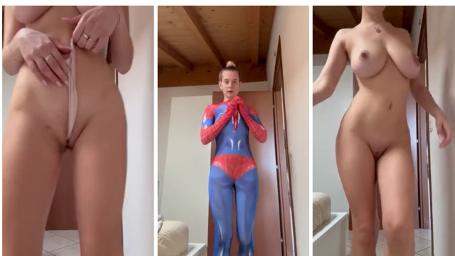 Laura Sommaruga Nude Spider-Girl Cosplay Masturbation Video